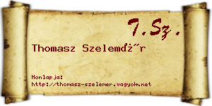 Thomasz Szelemér névjegykártya